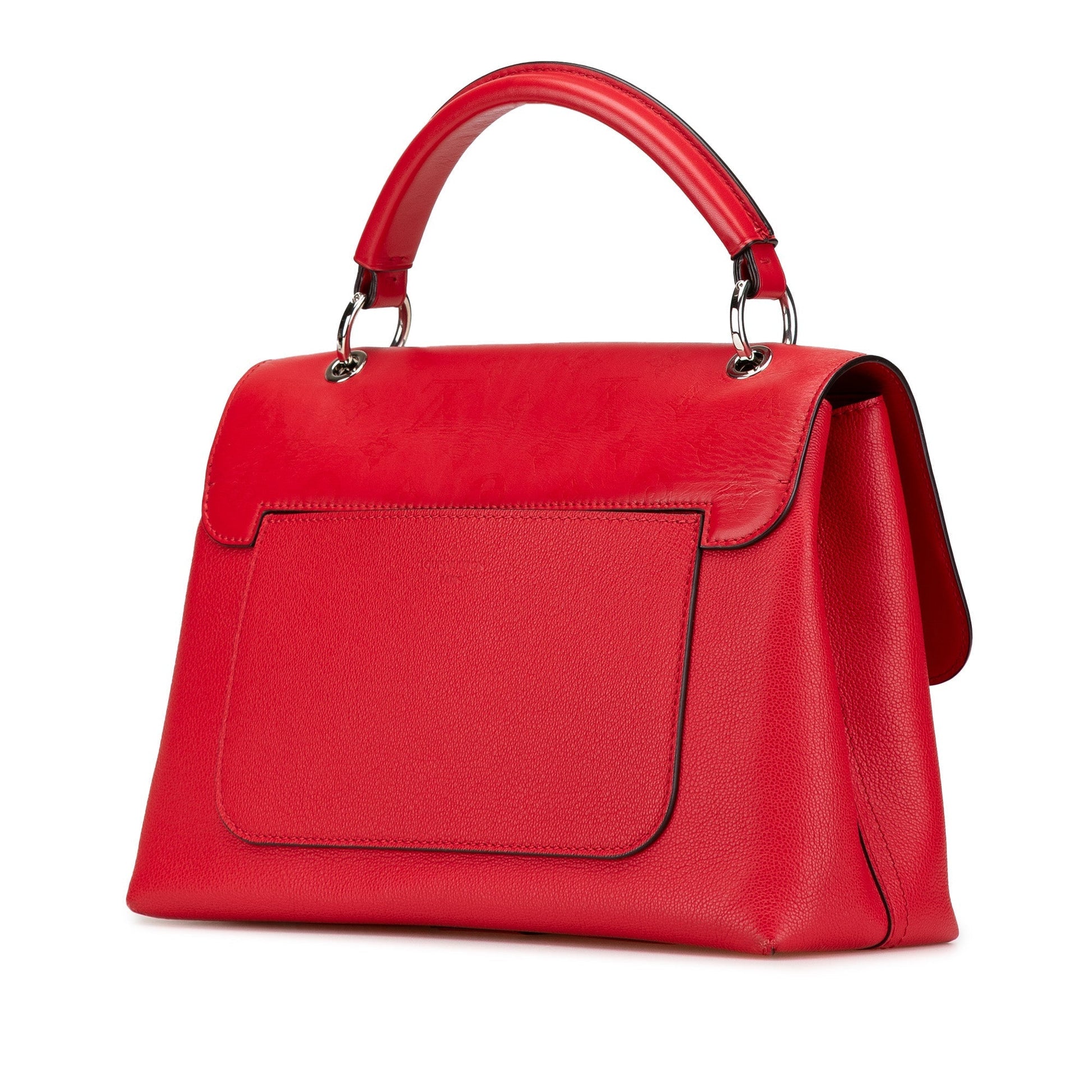 Red Louis Vuitton Monogram Very One Handle Satchel