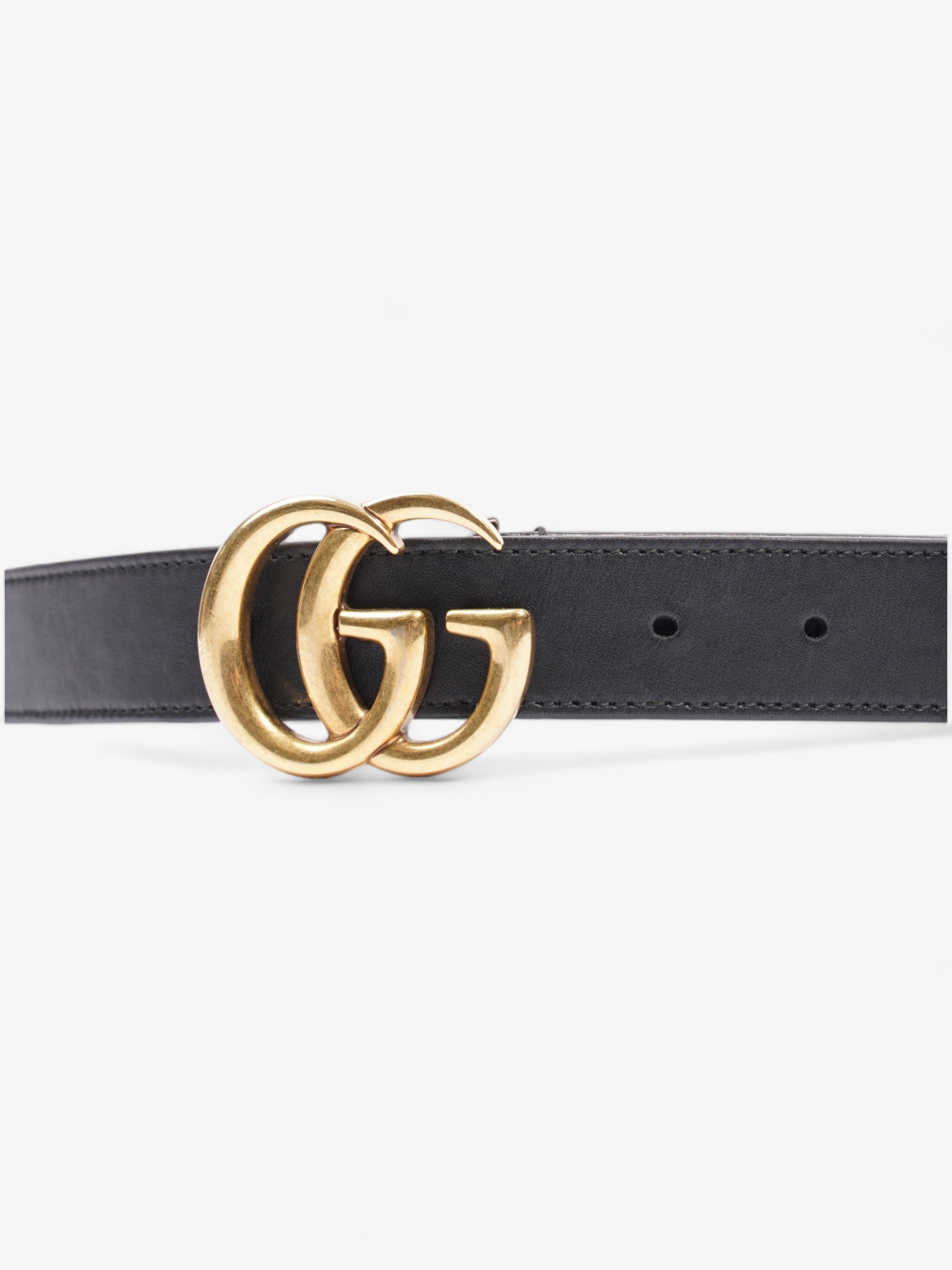 Gucci Marmont Wide Belt Handbag Leather Black Accessory 90Cm 37