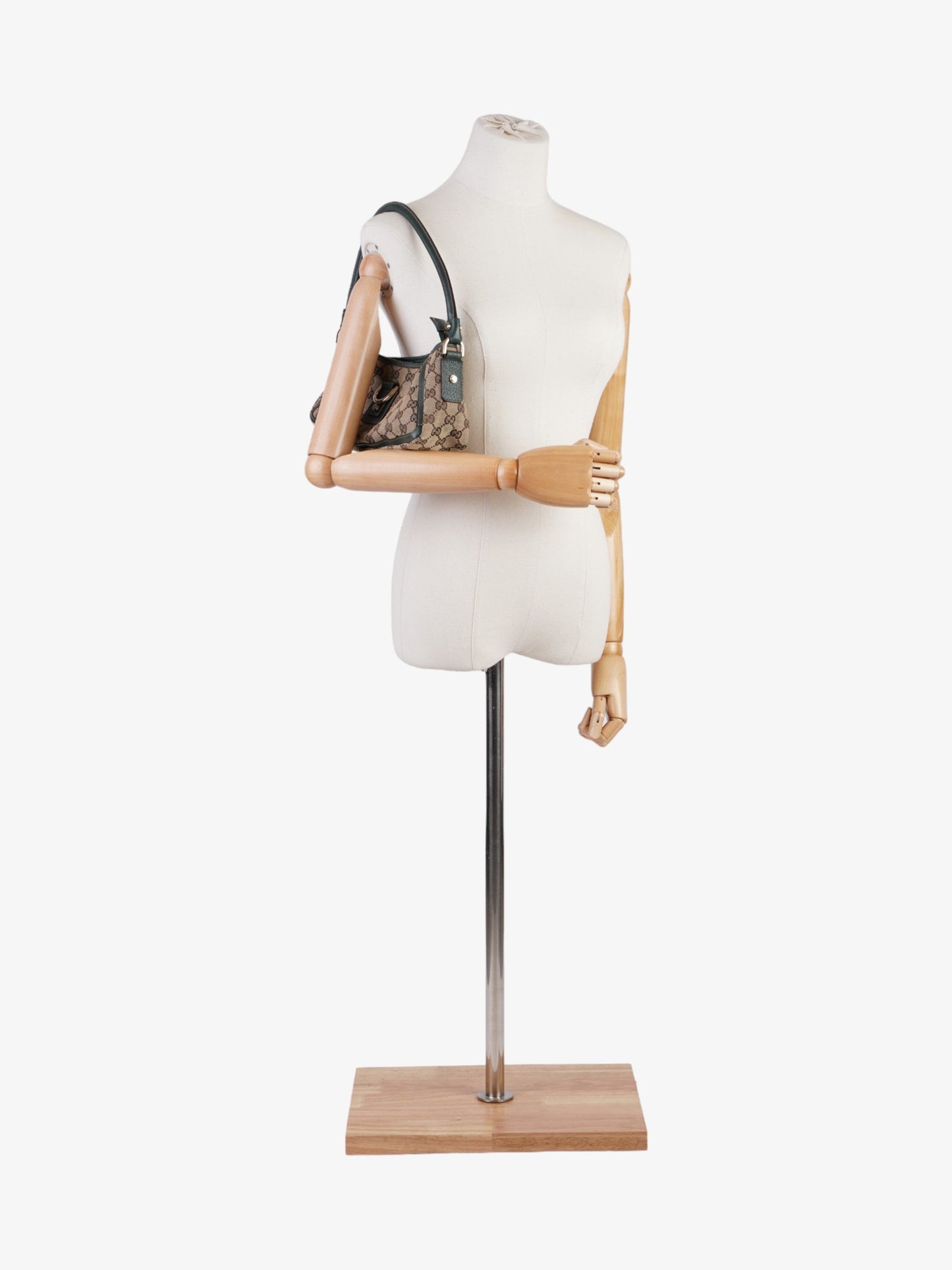Gucci Abbey Ring And Ebony Supreme Shoulder Bag Canvas Beige Jewelry
