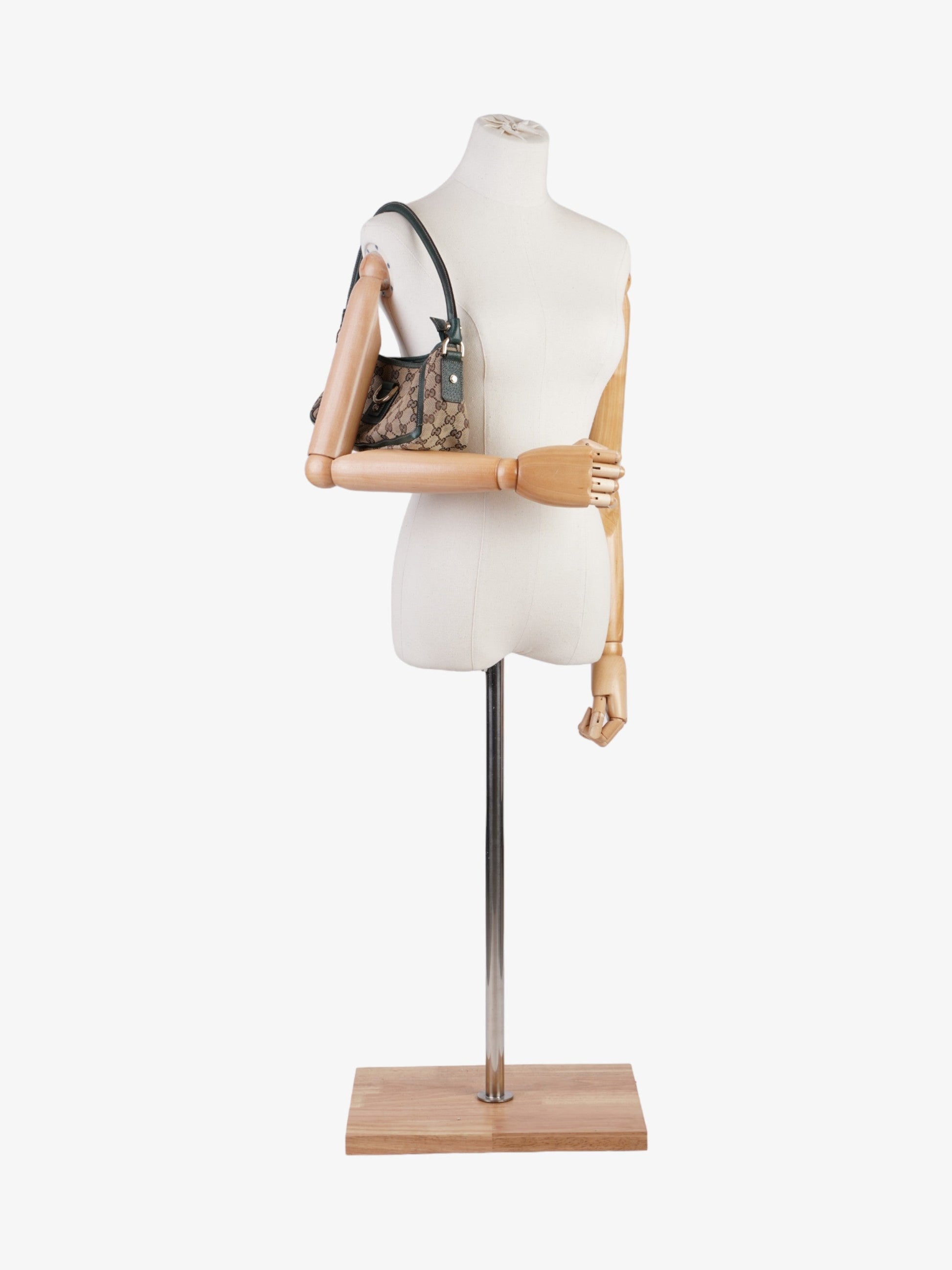 Gucci Abbey Ring And Ebony Supreme Shoulder Bag Canvas Beige Jewelry