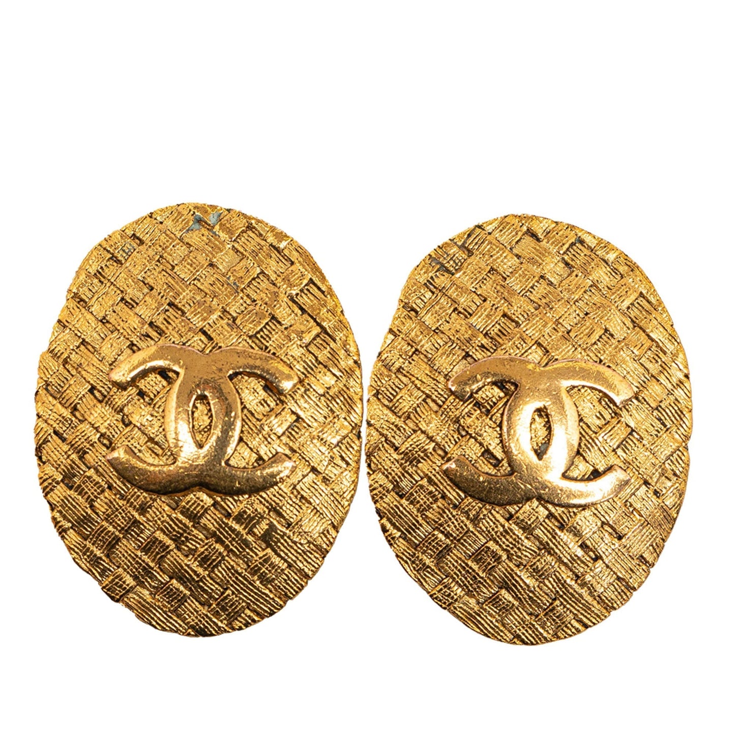 CHANEL CC Clip On Earrings Costume Earrings