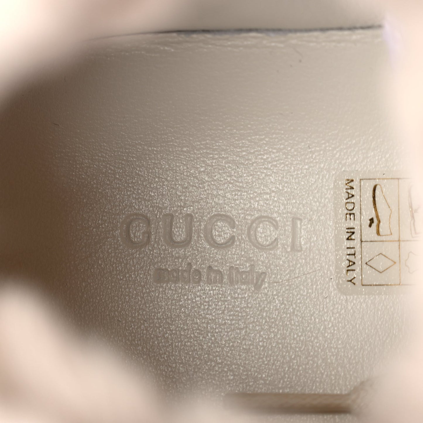 Gucci Guccissima Rabbit Fur Coda High Top Sneakers 39 White