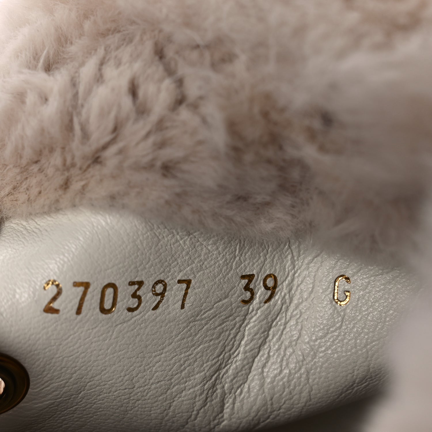 Gucci Guccissima Rabbit Fur Coda High Top Sneakers 39 White