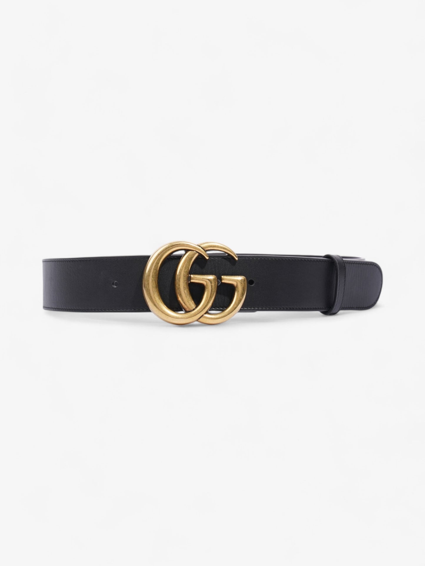 Gucci Marmont Re Edition Wide Belt Handbag Leather Black Accessory 80Cm 34