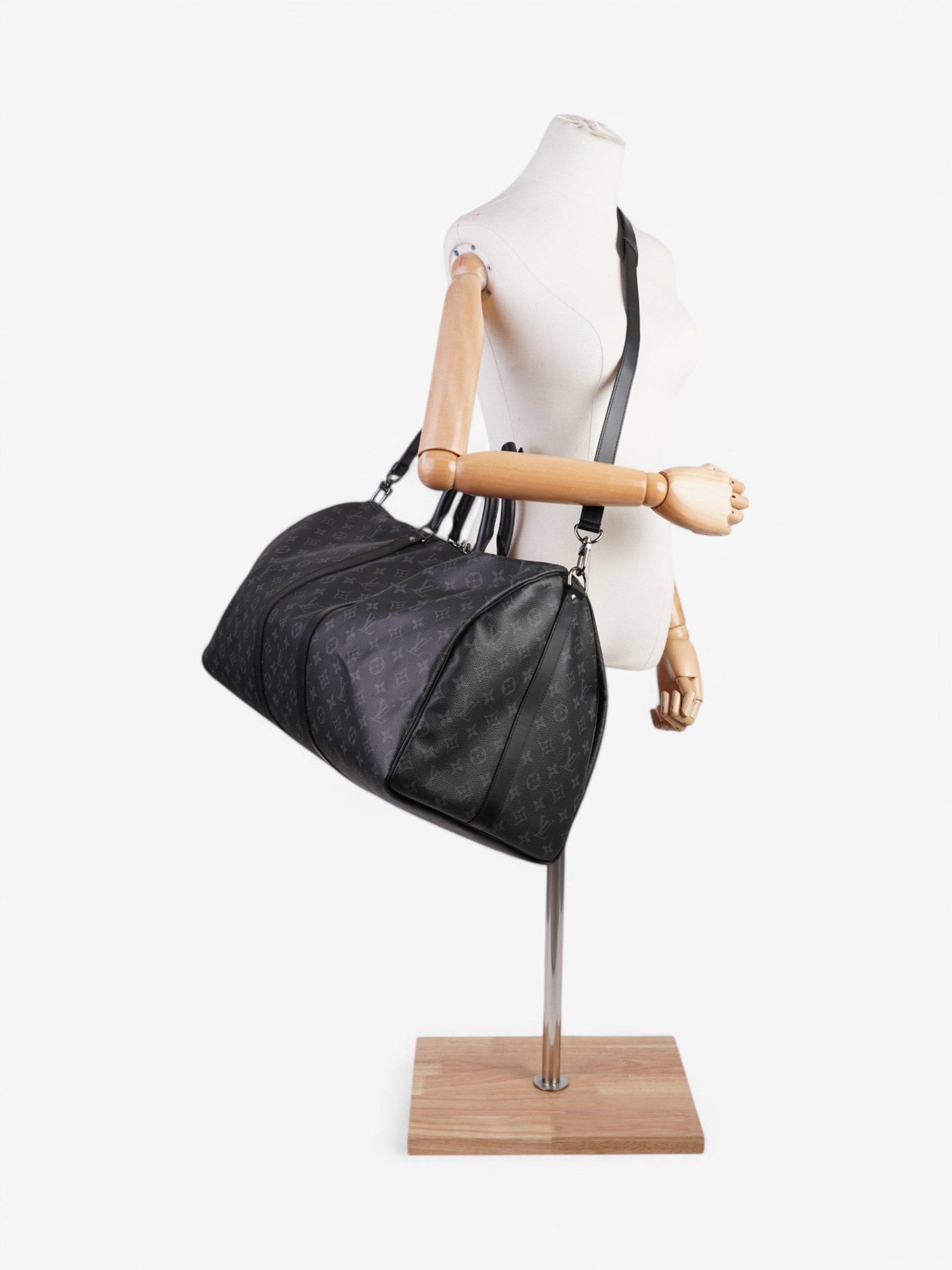 Louis Vuitton Keepall Bandouliere Eclipse Coated 55 Monogram Canvas Coated Canvas Apparel
