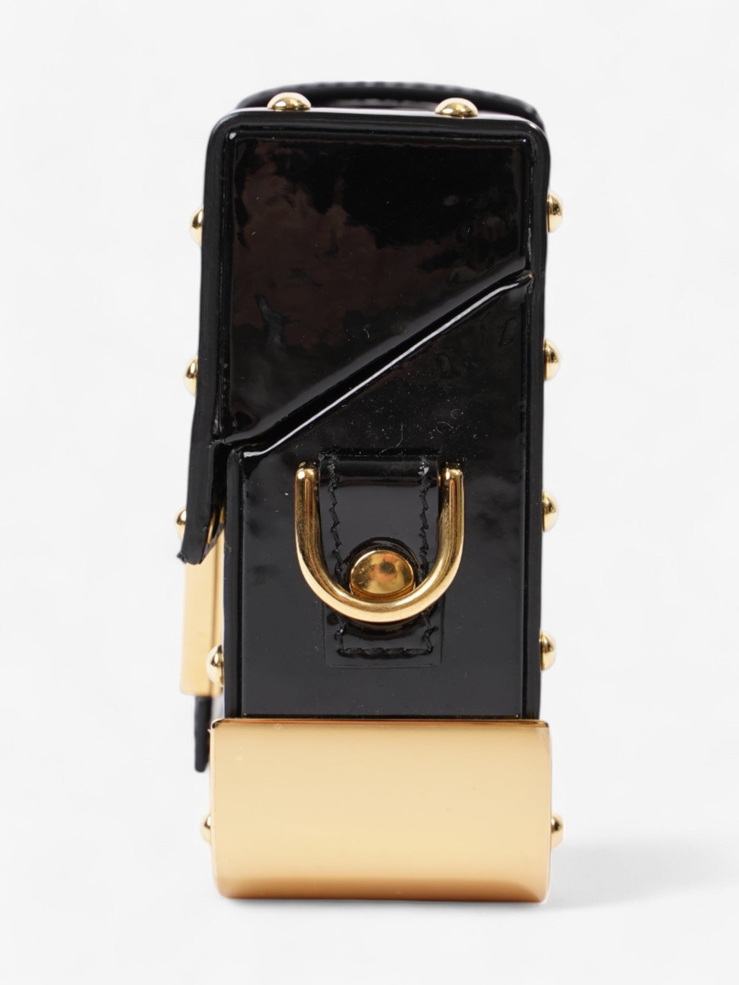 Fendi Truck Crossbody Bag Leather Patent Black