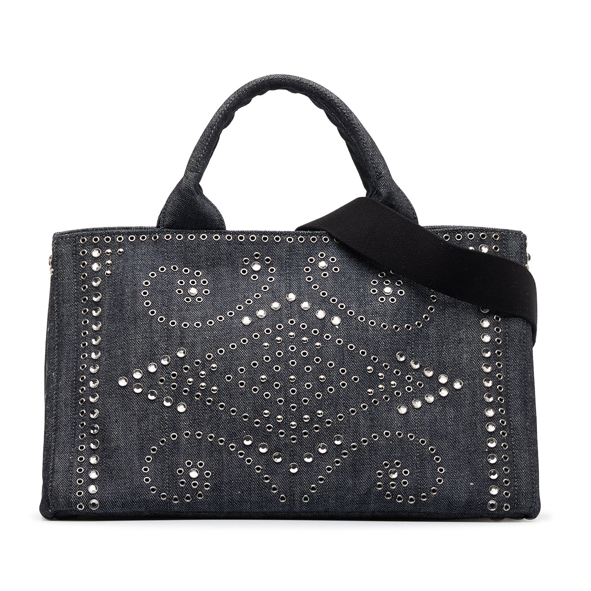 Prada Canapa Jeweled Satchel Satchel Bag