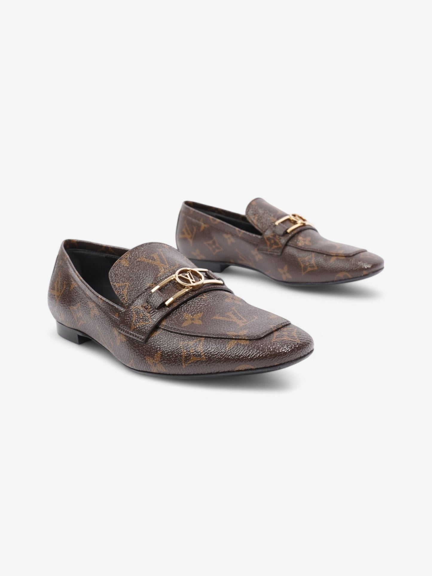 Louis Vuitton Upper Flat Loafer Coated EU 38 Monogram Canvas Coated Canvas Apparel