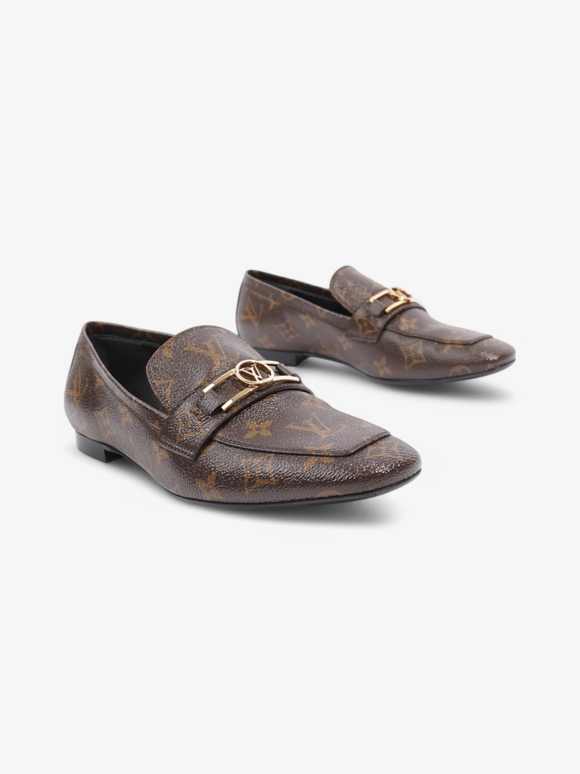 Louis Vuitton Upper Flat Loafer Coated EU 38 Monogram Canvas Coated Canvas Apparel