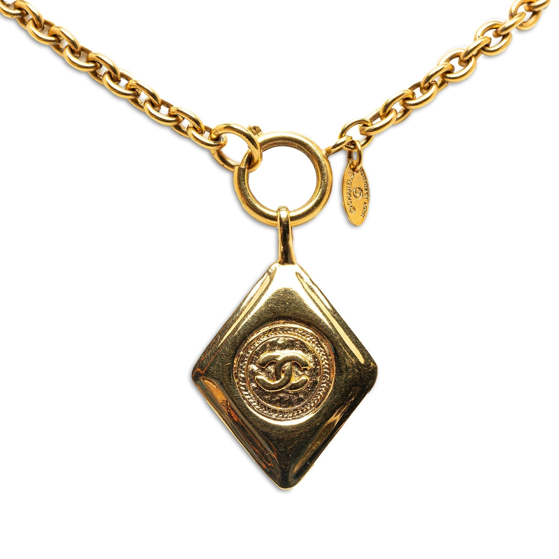CHANEL CC Pendant Necklace Costume Necklace