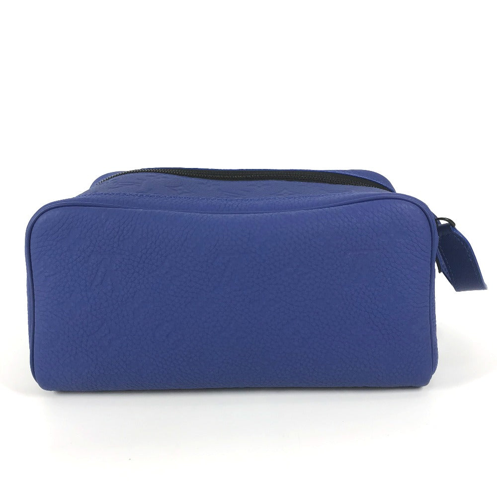 Louis Vuitton M82576 Taurillon Clemence Taurillon Clemence Monogram Leather Blue Clutch Bag