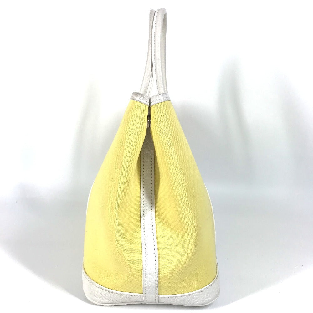 Hermes Handbag Toile Garden Party Tpm Garden Party Tpm Leather Yellow Travel Bag