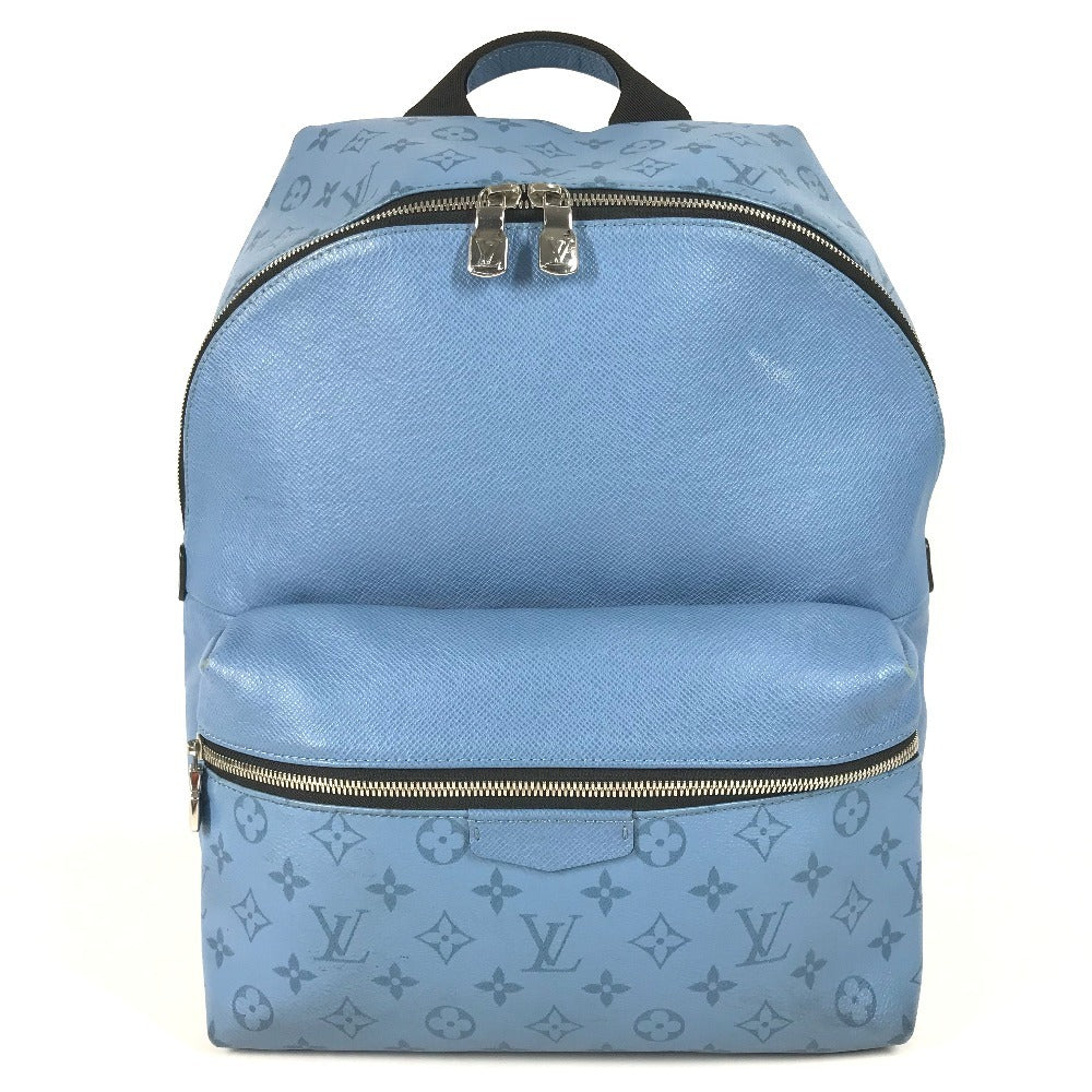 Louis Vuitton Backpack M30747 Taiga Taigalama Discovery Monogram Leather Canvas Blue