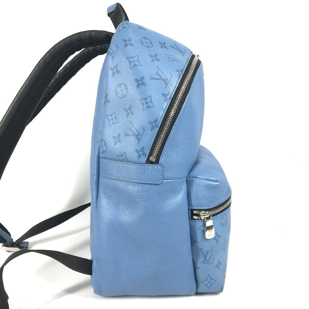Louis Vuitton Backpack M30747 Taiga Taigalama Discovery Monogram Leather Canvas Blue