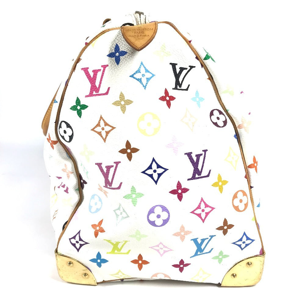 Louis Vuitton Boston Duffel M92641 Takashi Murakami Monogram Canvas White Multicolor Travel Bag