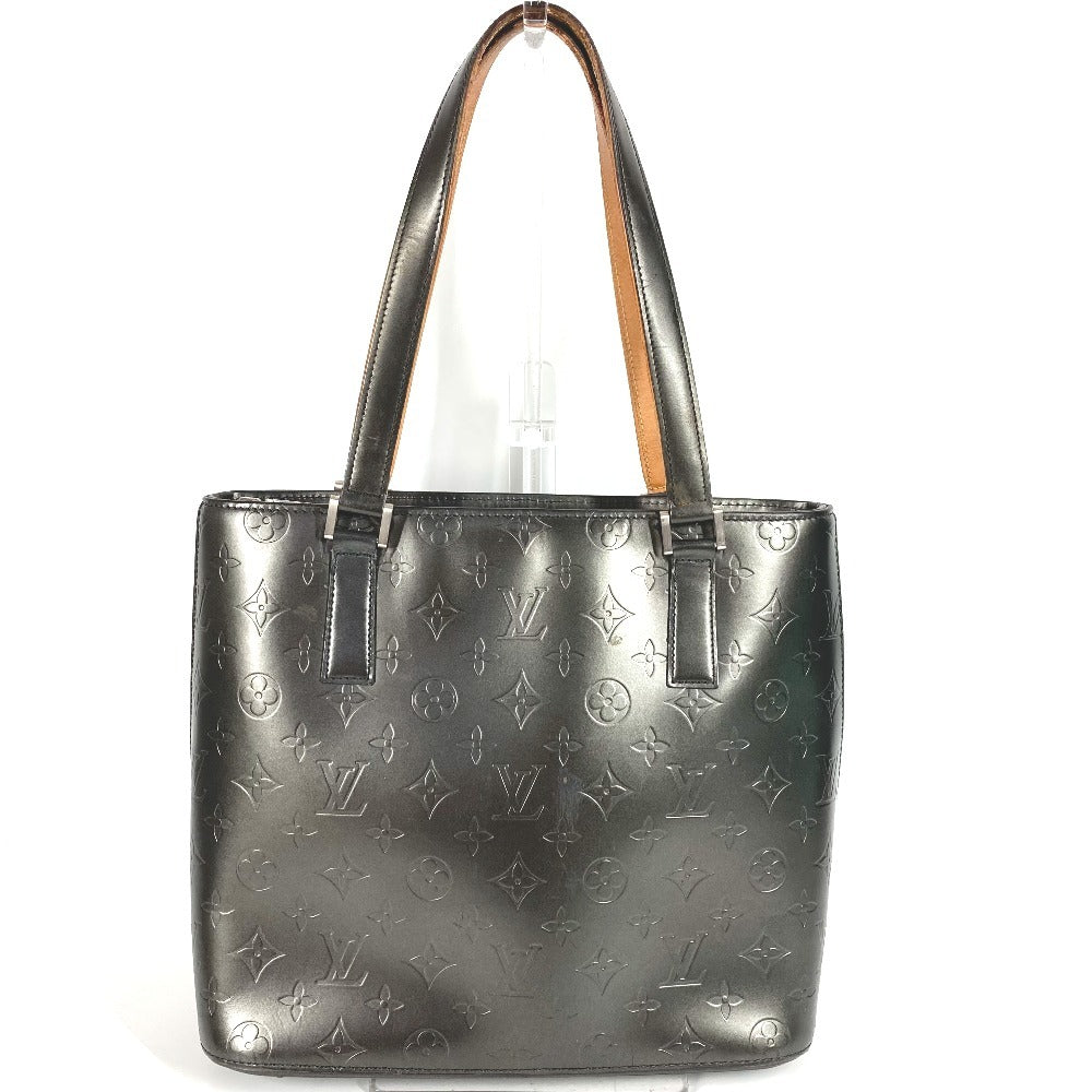 Louis Vuitton M55112 mat Stockton Monogram Leather Black Shoulder Bag