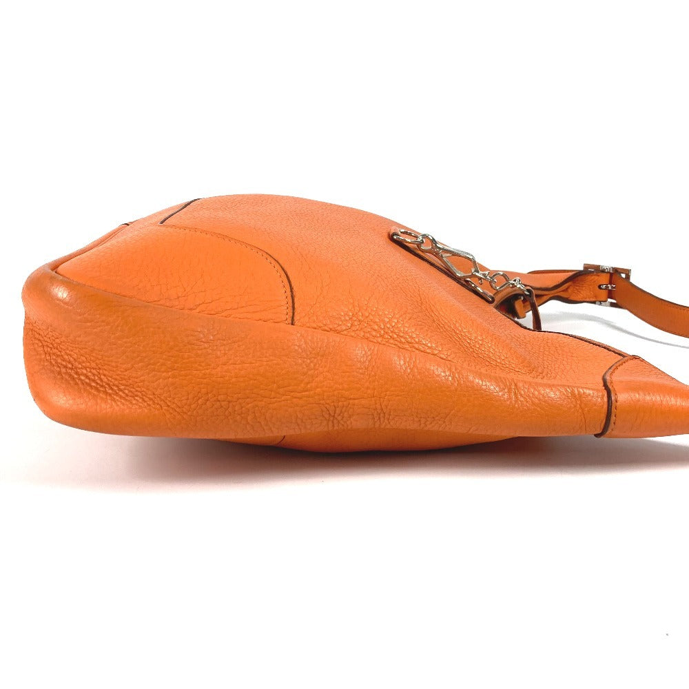 Shoulder Bag Orange Trim Trim Leather