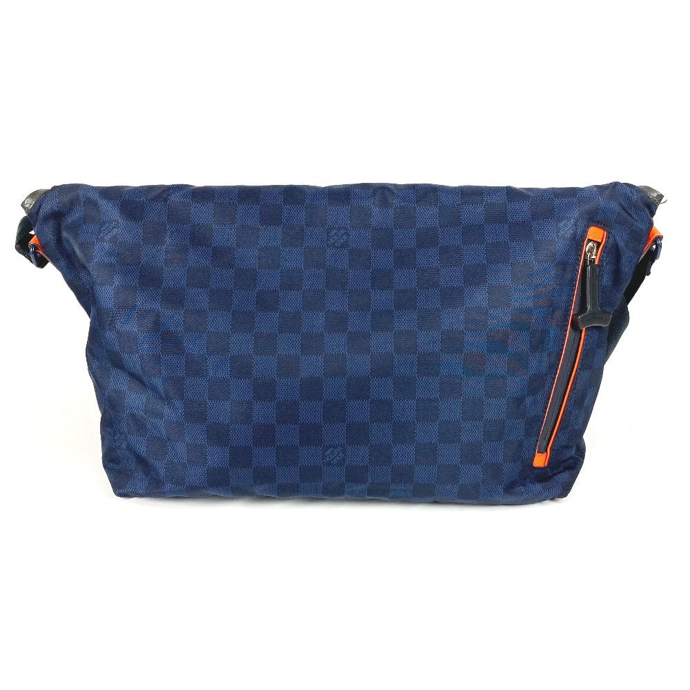 Louis Vuitton N41240 Damier Challenge Messenger Leather Nylon Navy Crossbody Bag