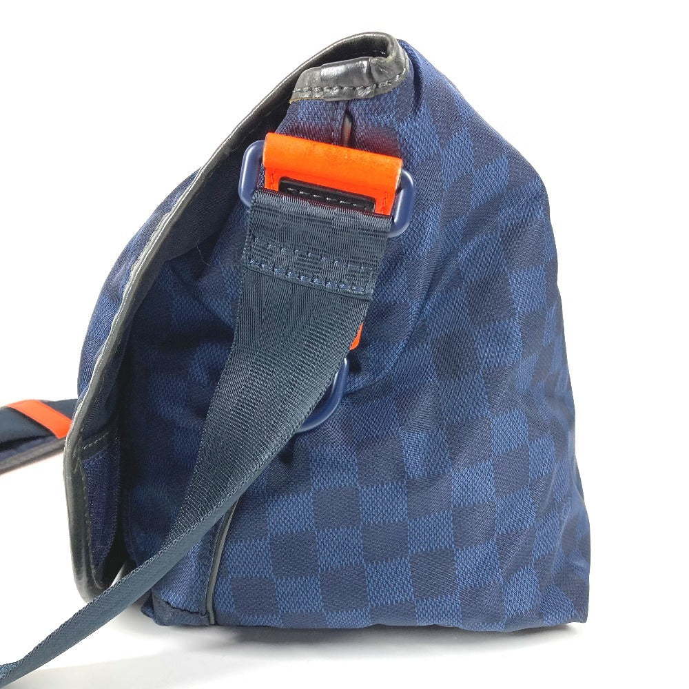 Louis Vuitton N41240 Damier Challenge Messenger Leather Nylon Navy Crossbody Bag