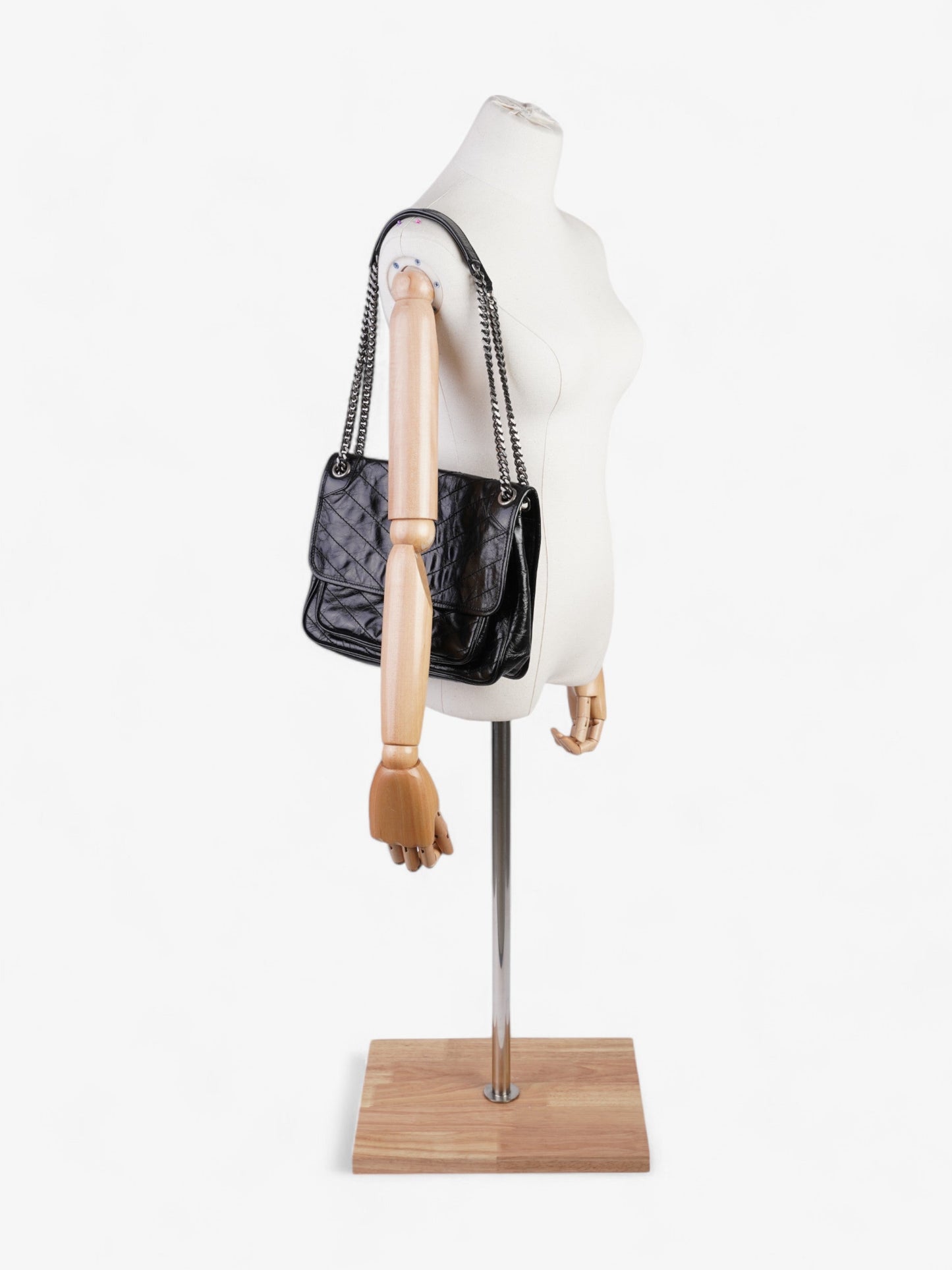 YSL Saint Laurent Niki Shoulder Bag Leather Black Medium Leather Medium 2
