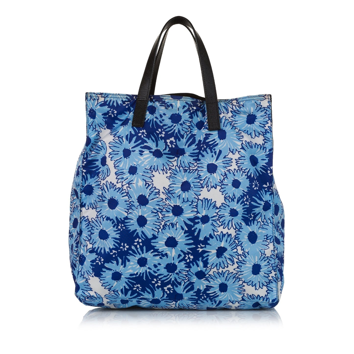 Prada Tessuto Stampato Tote Bag Blue Tote Bag 10