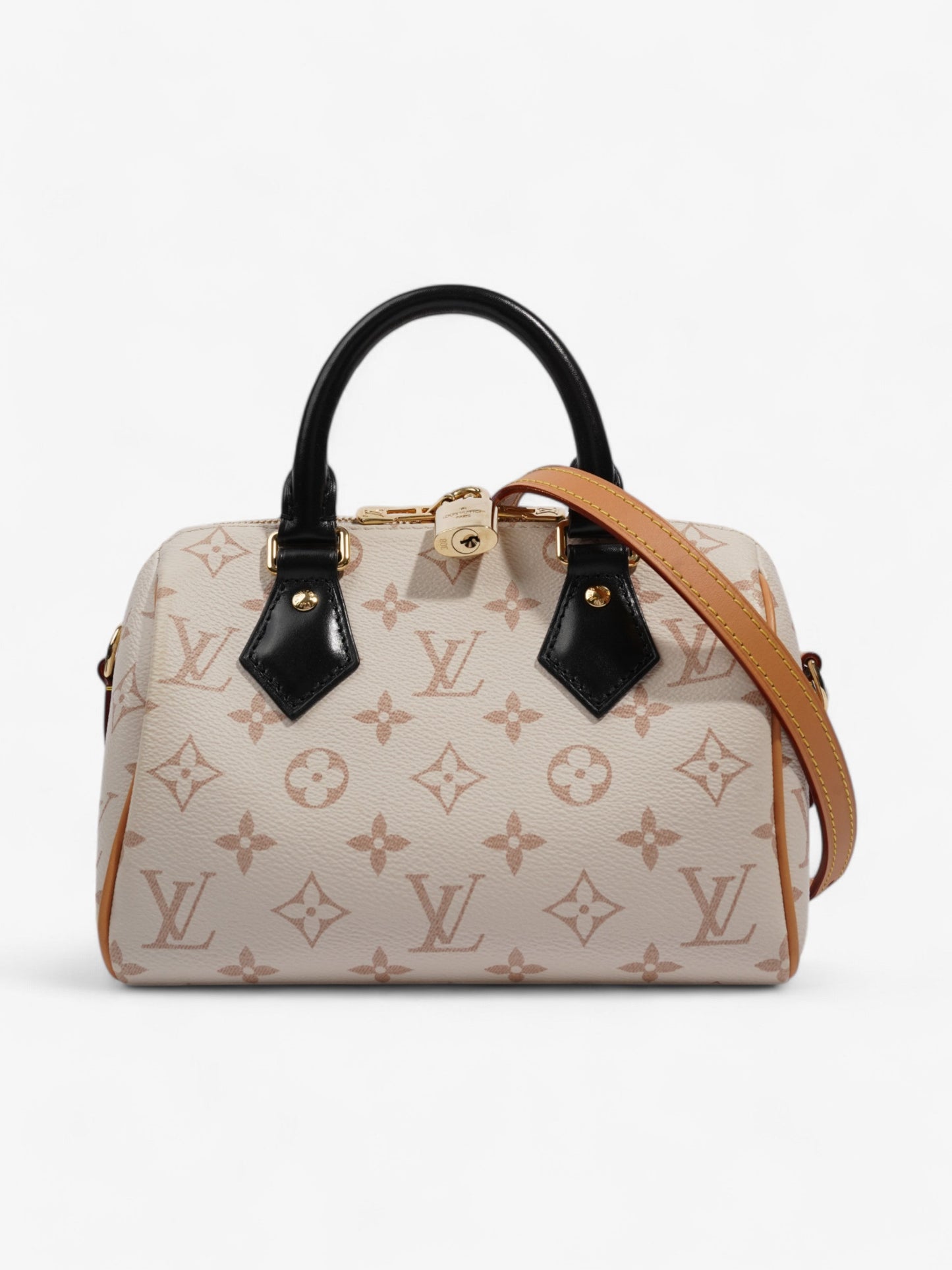 Louis Vuitton Speedy Bandoulière Dune Coated 20 Monogram Black Canvas Coated Canvas Apparel