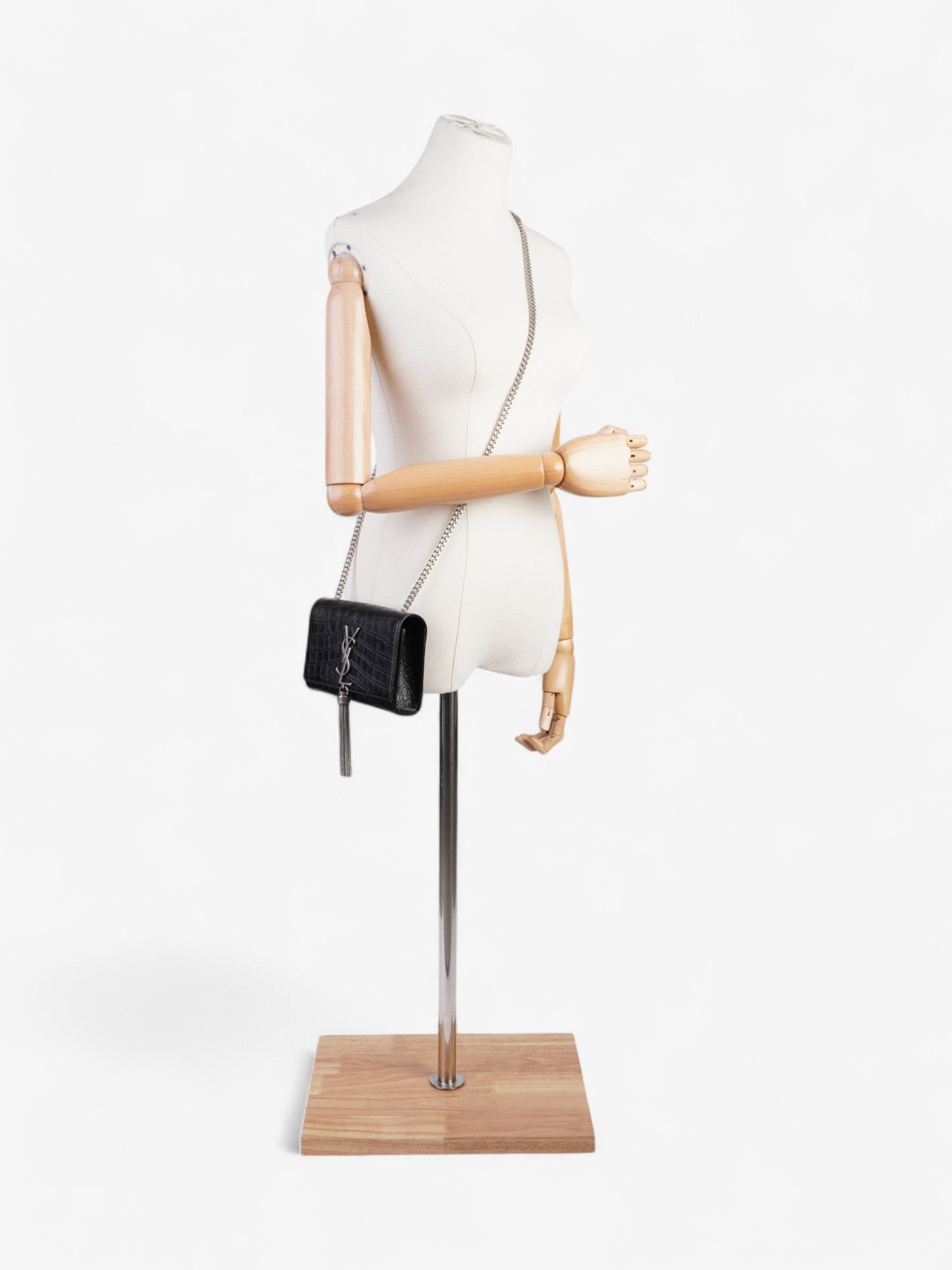 YSL Saint Laurent Kate Tassel Bag Leather Black Small Crossbody Bag