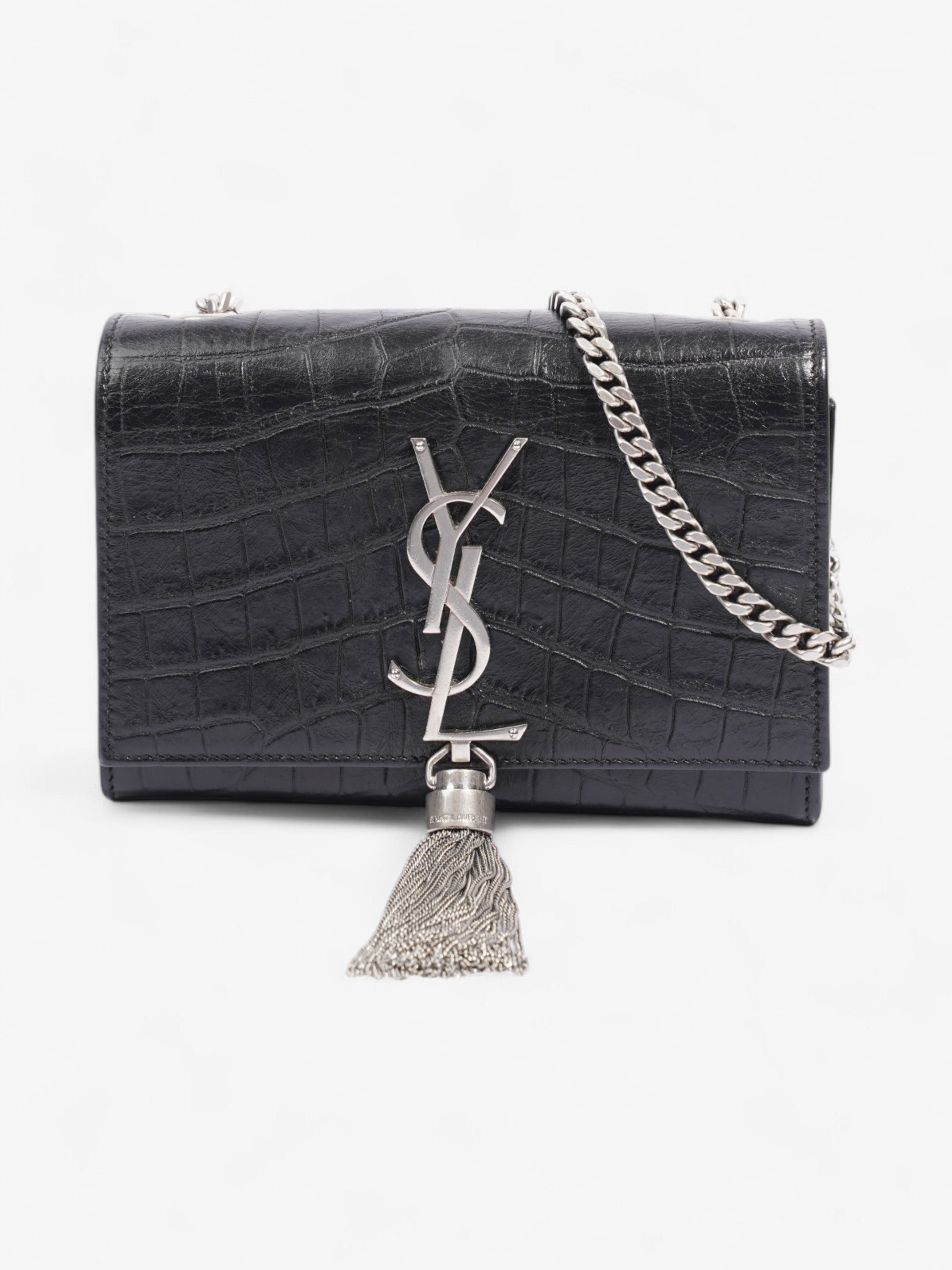 YSL Saint Laurent Kate Tassel Bag Leather Black Small Crossbody Bag