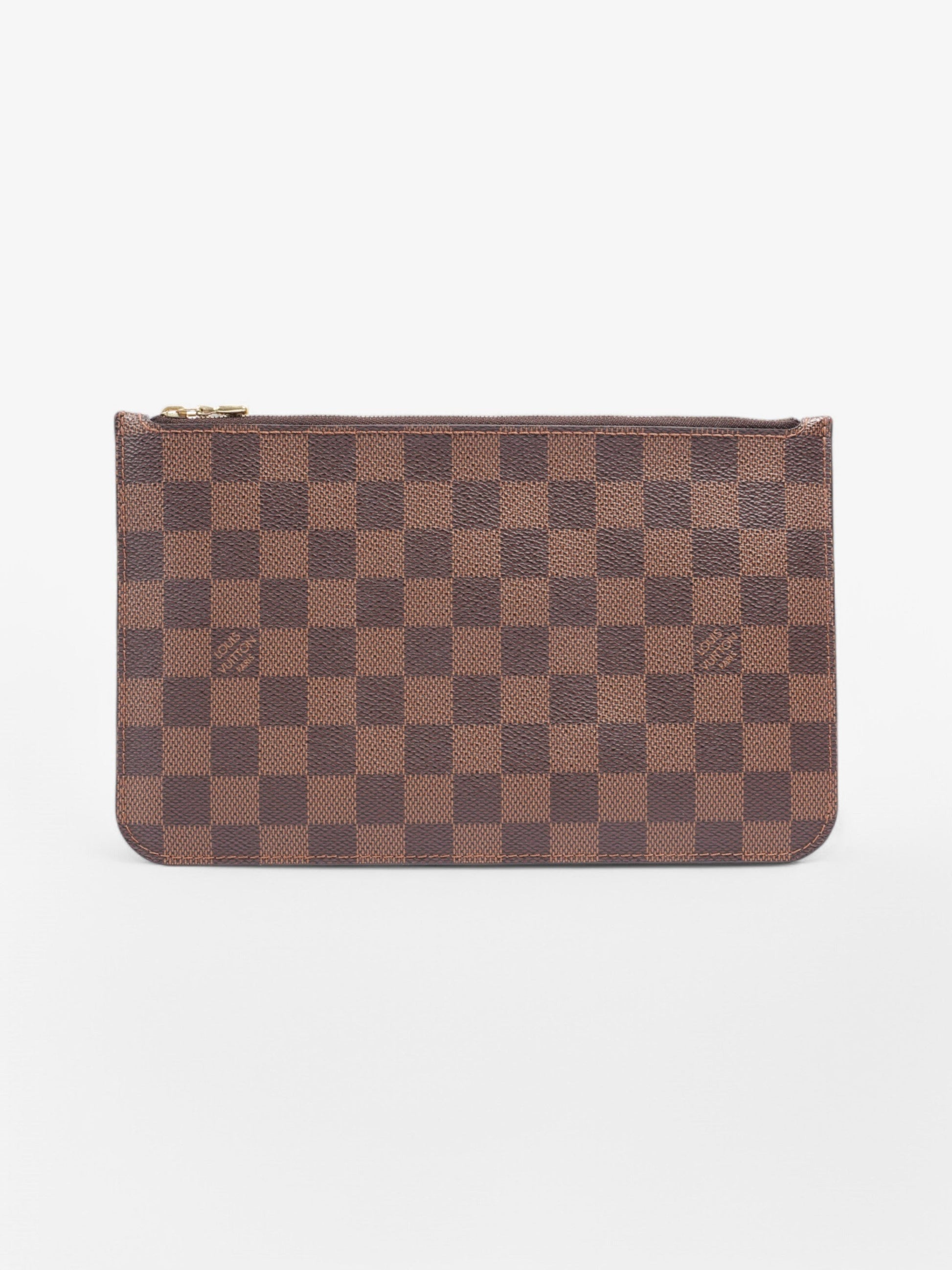 Louis Vuitton Neverfull Pochette Ebene Coated Damier Canvas Coated Canvas Apparel