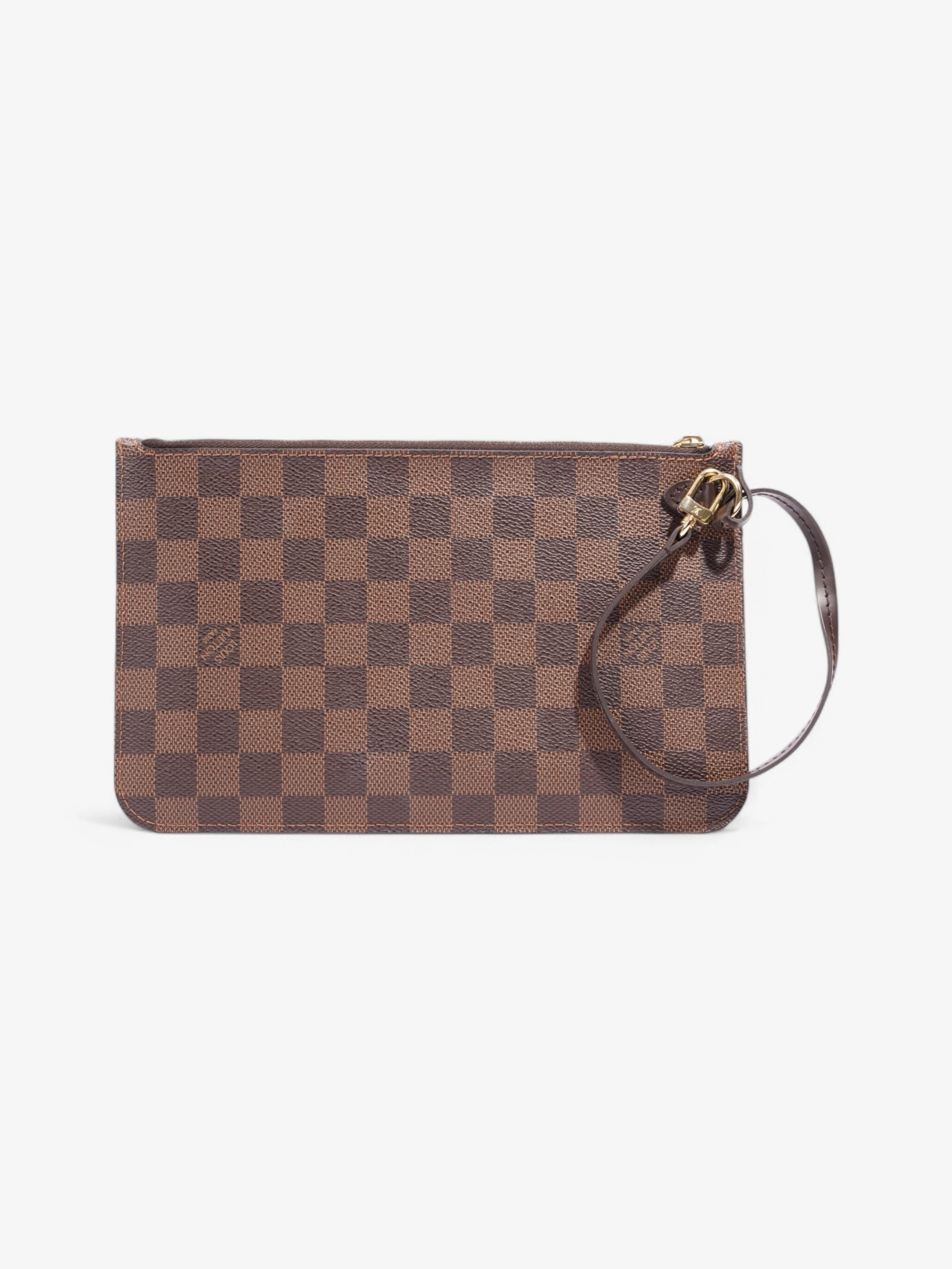Louis Vuitton Neverfull Pochette Ebene Coated Damier Canvas Coated Canvas Apparel