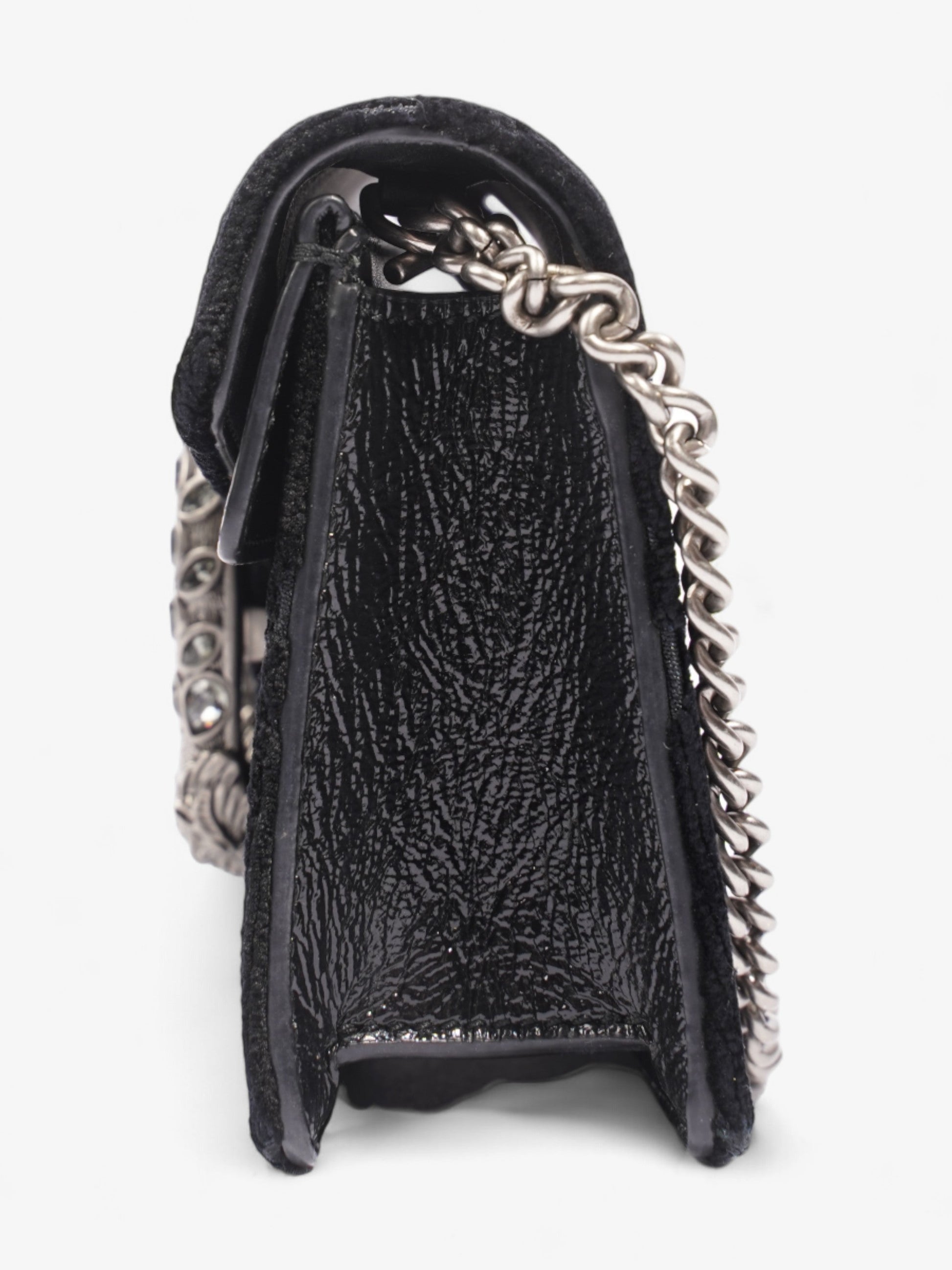 Gucci Dionysus Velvet Super Crossbody Bag Black Mini