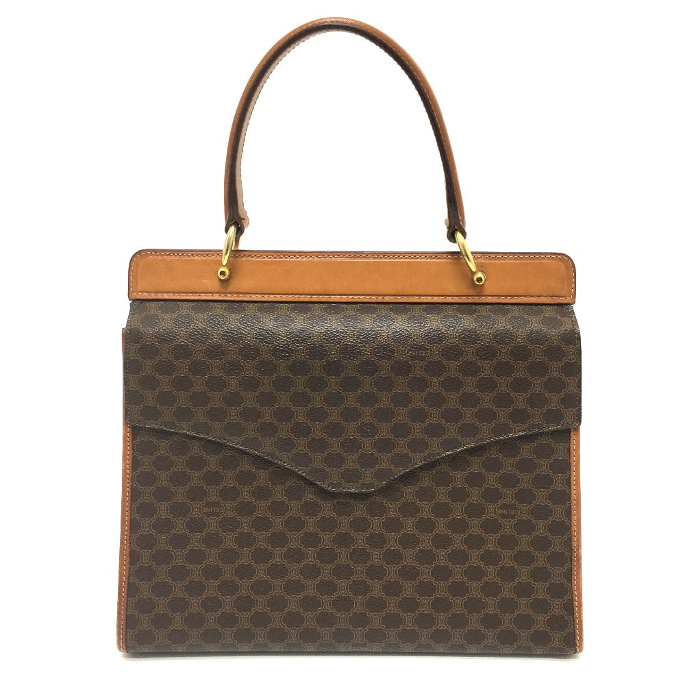 Shoulder Bag Pvc Macadam One Handle Women Leather Brown