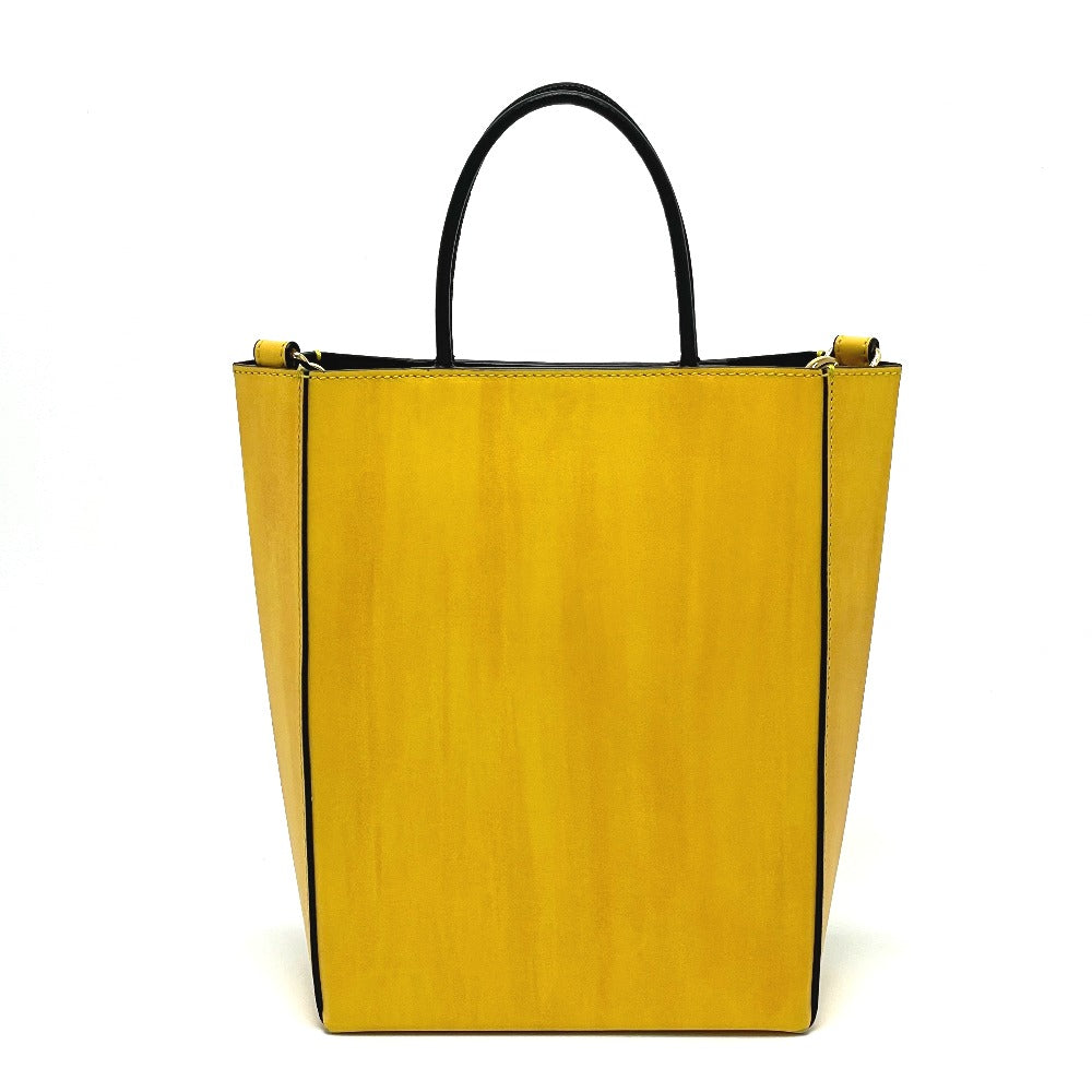 Fendi Shoulder Bag 7Va512 Calf 2Way Women Leather Calf Leather Yellow