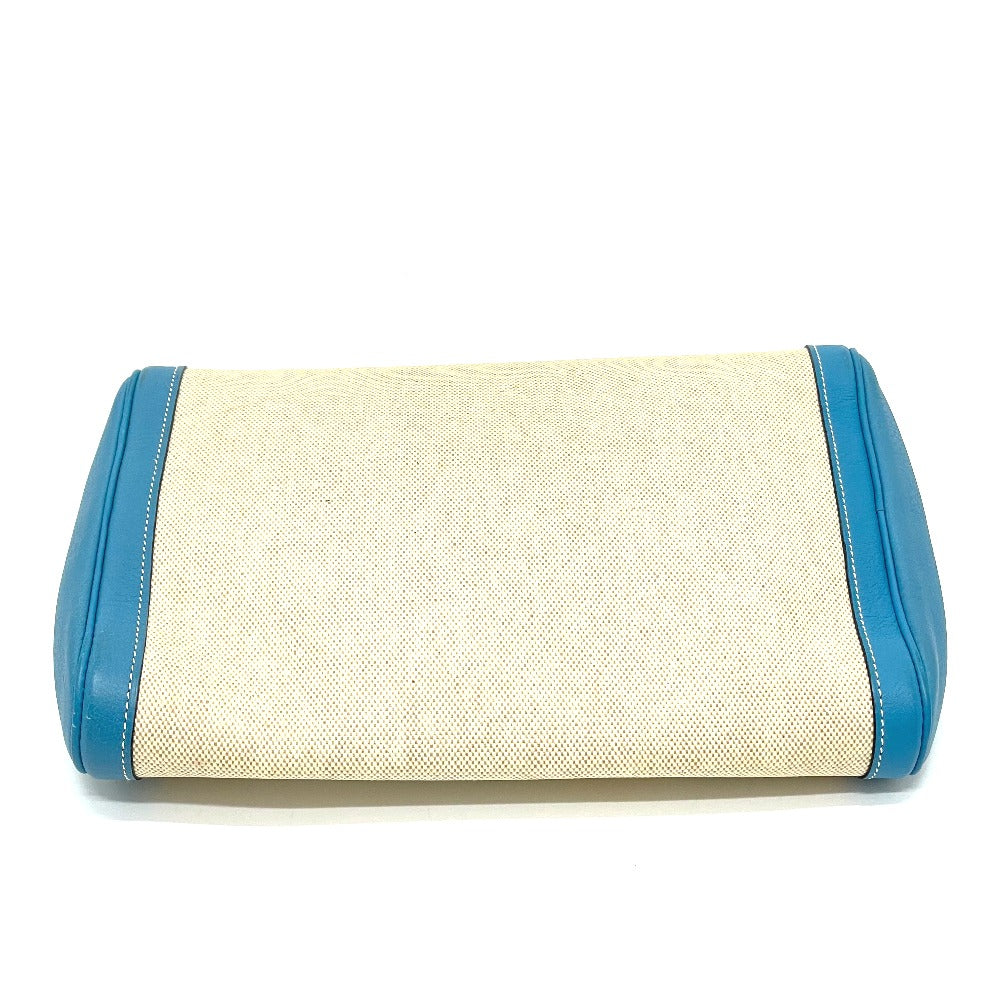 Clutch Bag Toile Ash Taurillon Clemence Equi Blue