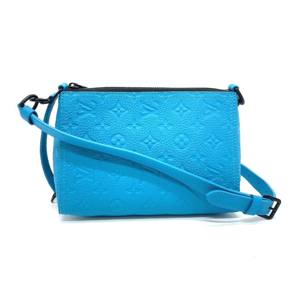 Louis Vuitton M55925 Ann Platt Ann Platt Monogram Leather Blue Crossbody Bag