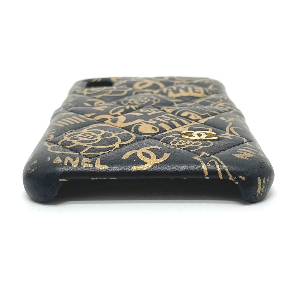 Chanel iPhone Calfskin Camellia CCCOCO Mark Matrasse Gold Handbag