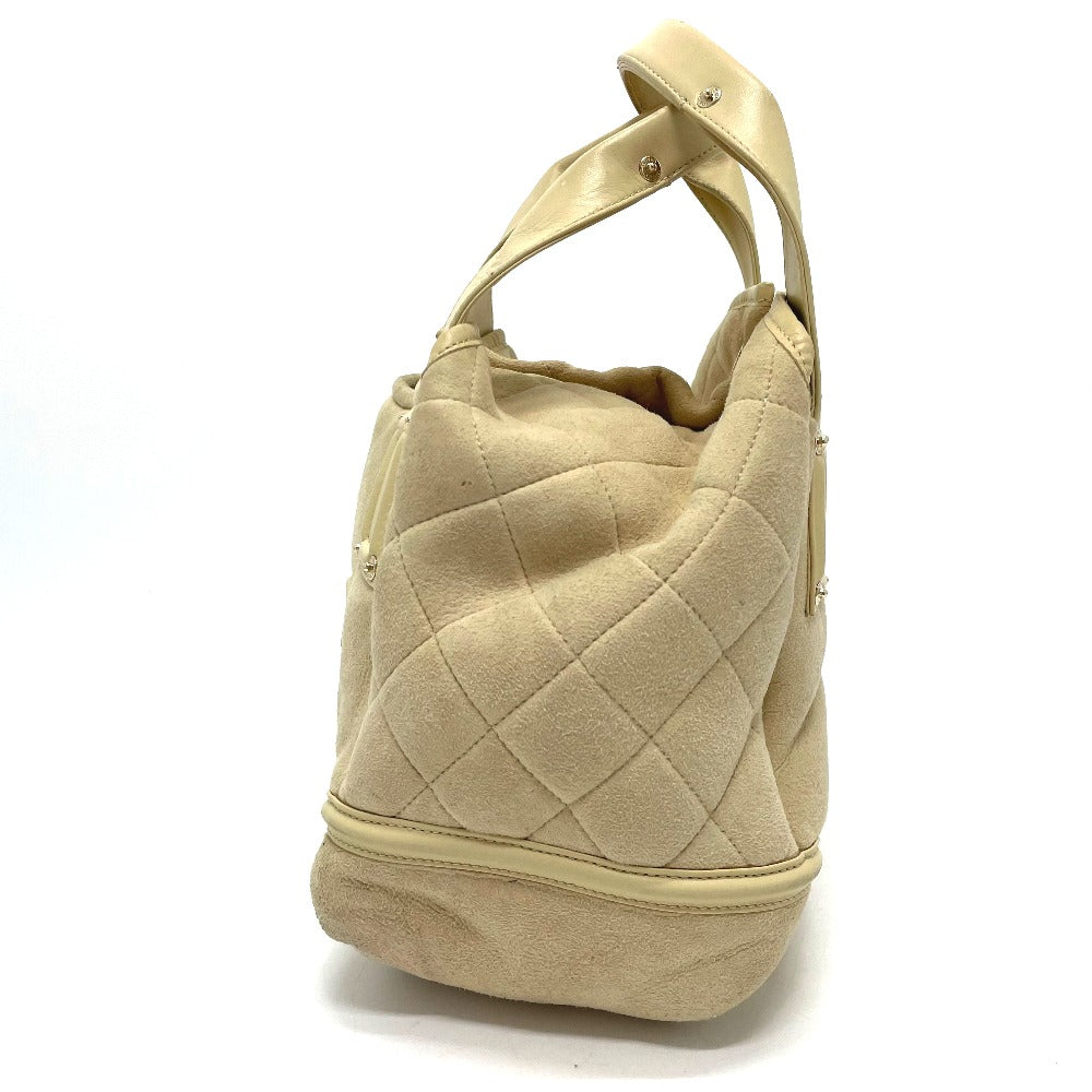 Chanel Mouton x Gold Beige Leather Handbag