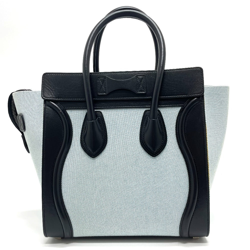 Blue X Luggage Micro Shopper Women Leather Canvas Travel Bag