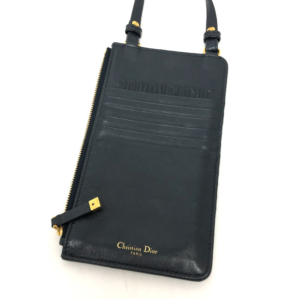 Dior Shoulder Bag Navy Of League Women Canvas