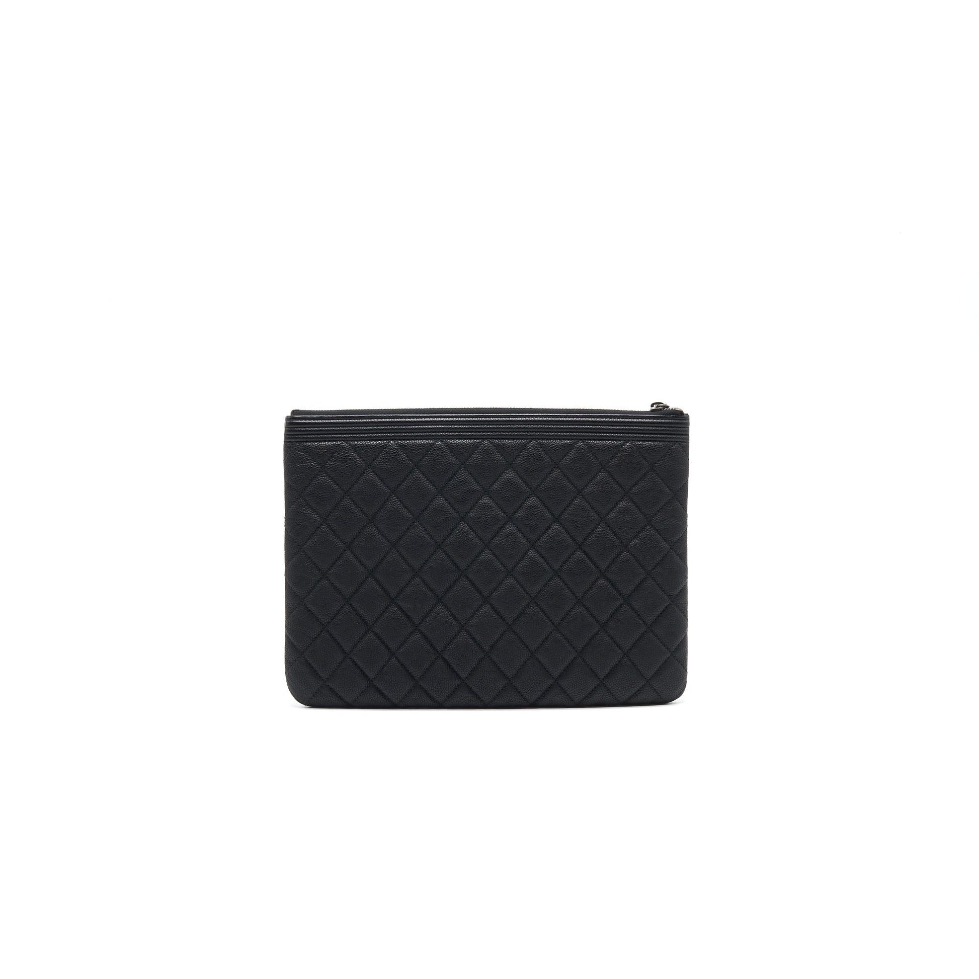 Chanel Boy Pouch Cavier Black