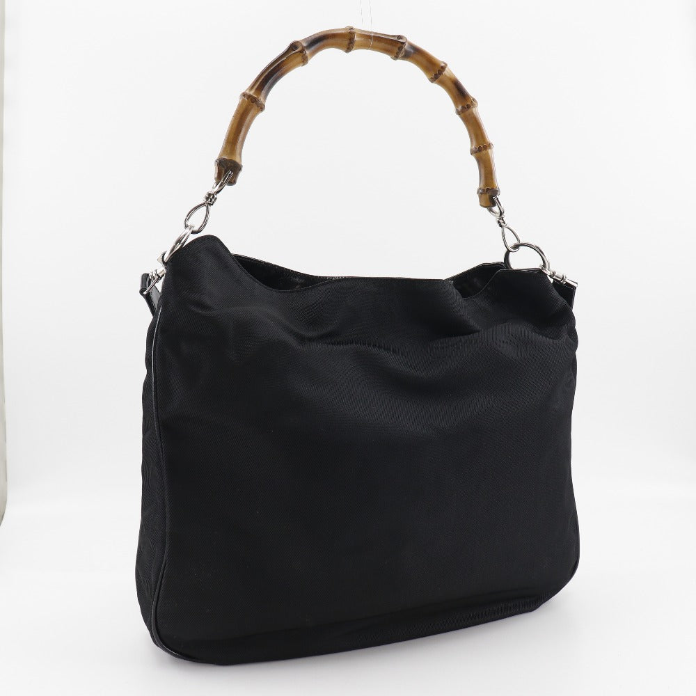 Gucci Bamboo Handbag 2Way Canvas Nylon Travel Bag
