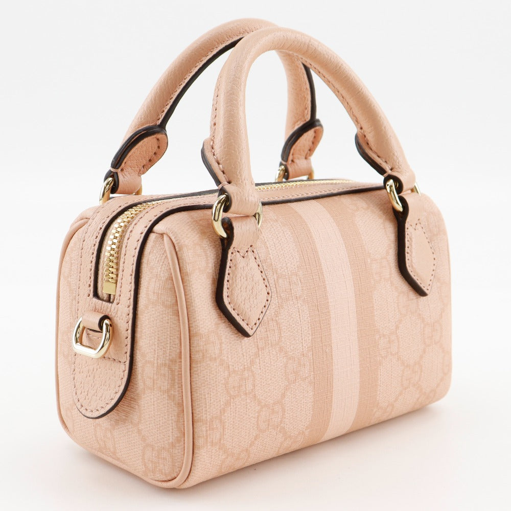 Gucci FAD03 GG Supreme 2WAYShoulder Ophidia Canvas Pink Mini Shoulder Bag