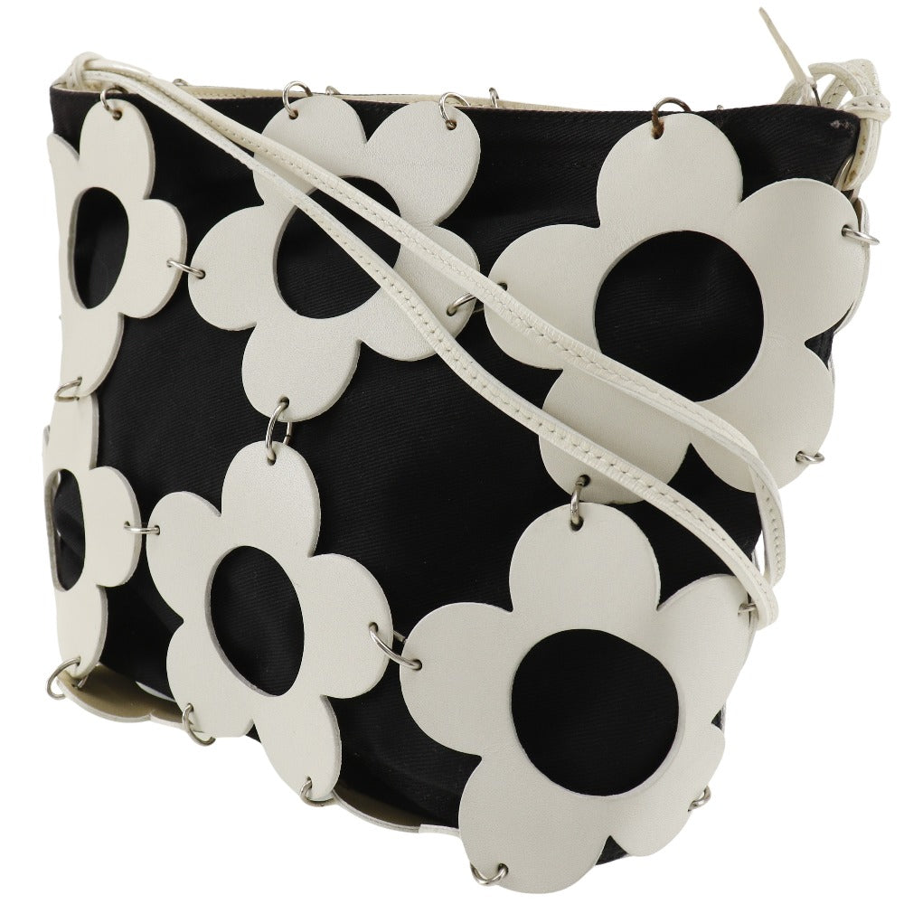 Shoulder Bag , Off White Flour Women Leather Canvas