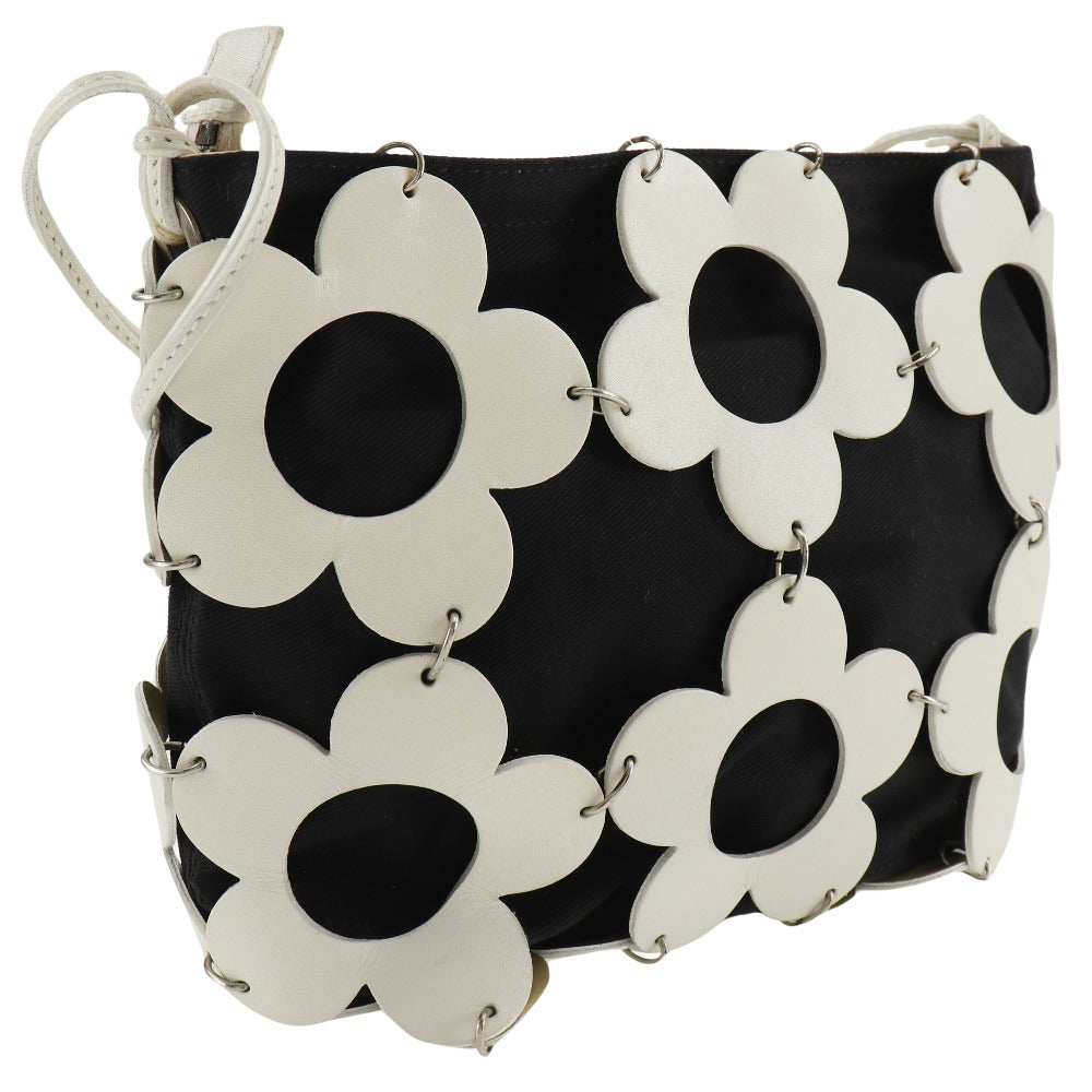 Shoulder Bag , Off White Flour Women Leather Canvas