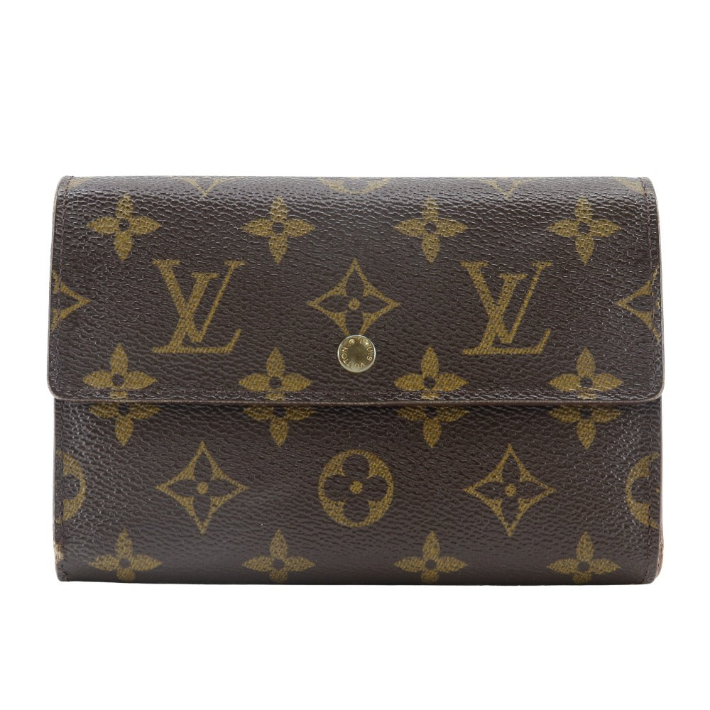 Louis Vuitton Tri-fold M61202 Porto Tresol Etui Monogram Canvas Brown Wallet Case