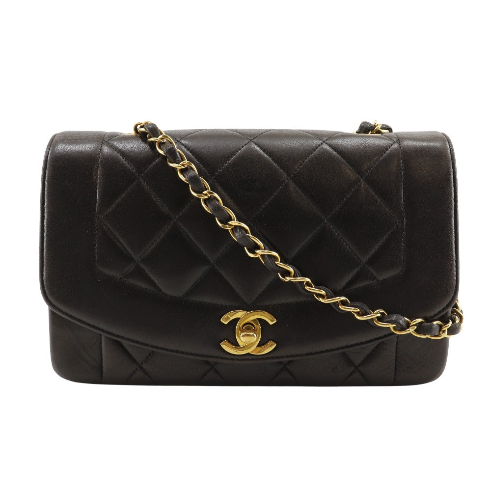 Chanel lambskin ChainShoulder diana flap 22 Black Shoulder Bag