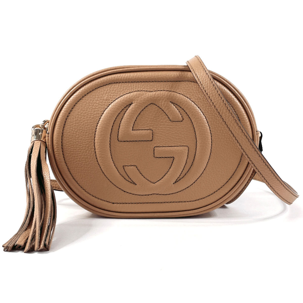 Gucci Soho Leather Beige Shoulder Bag