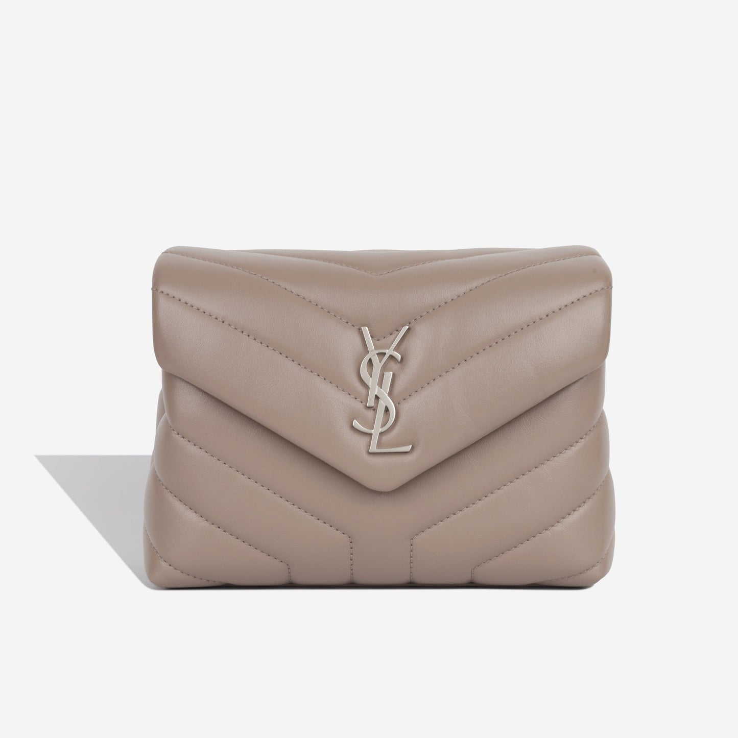 YSL Saint Laurent Loulou Bag Toy Crossbody Bag Taupe Calfskin Shw