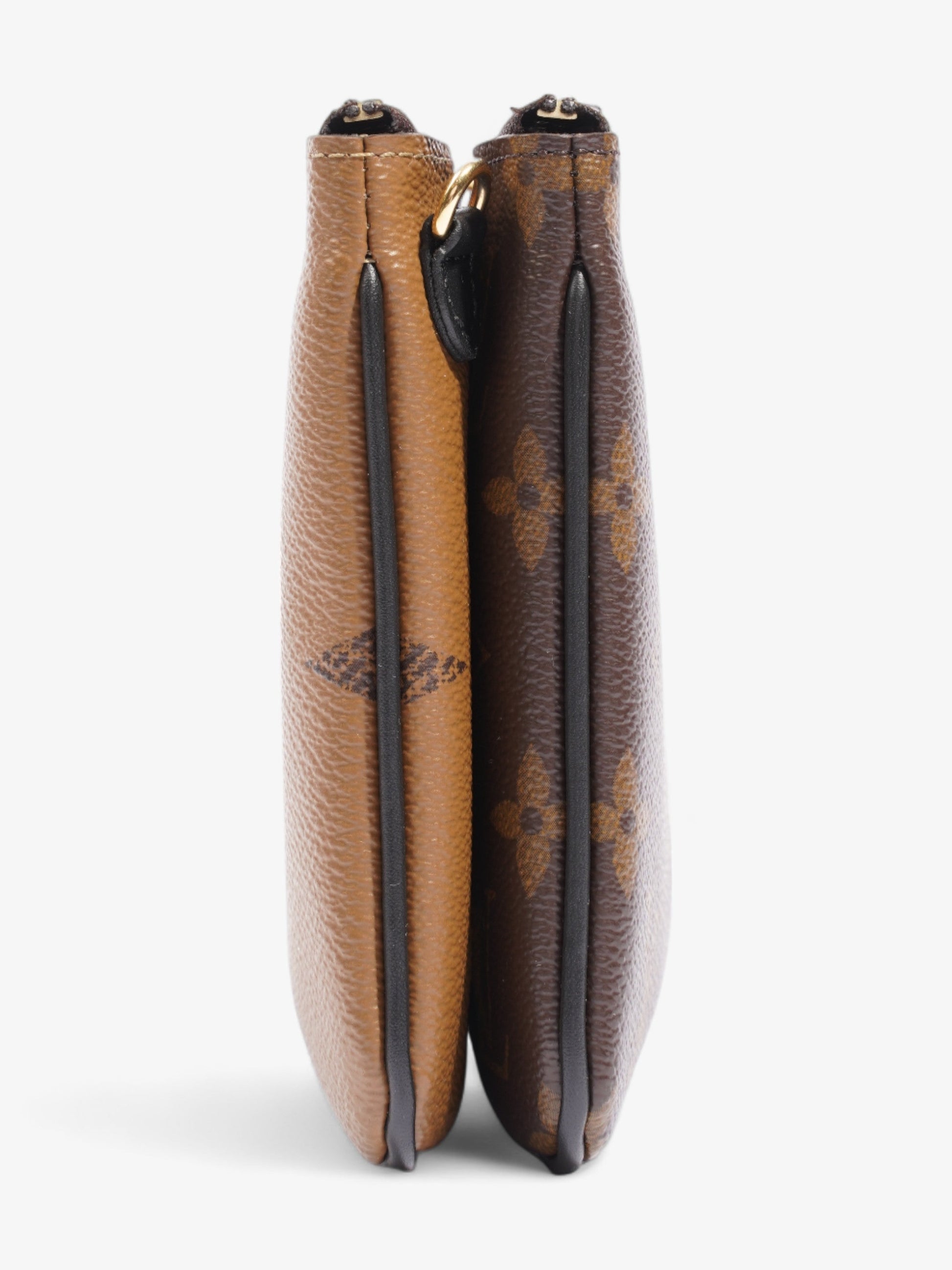 Louis Vuitton Reverse Pochette Double Zip Monogram Canvas Clutch Bag