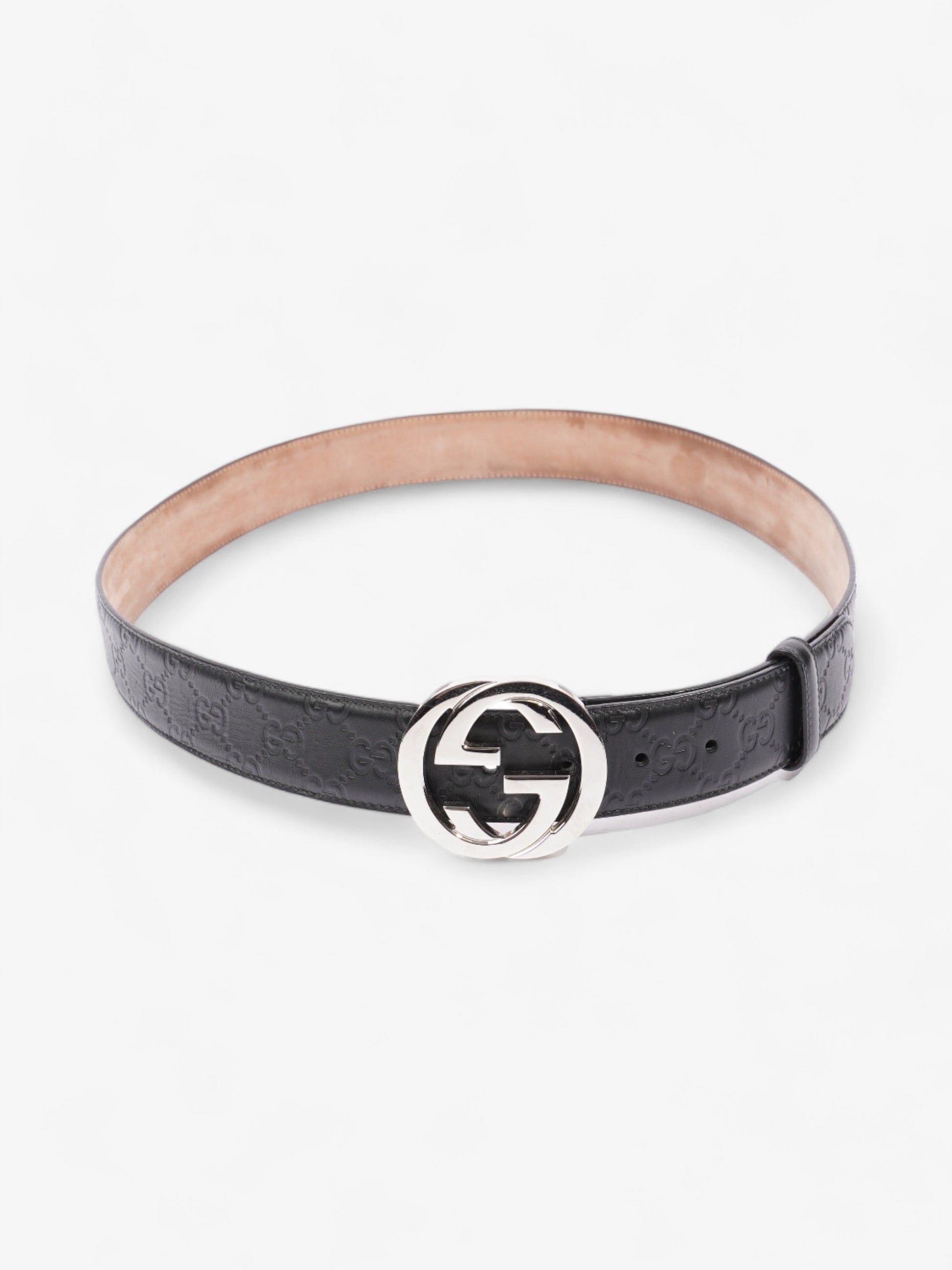 Gucci Blondie Wide Belt Handbag Leather Black Accessory